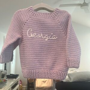 Personalized “Georgia” knit sweater